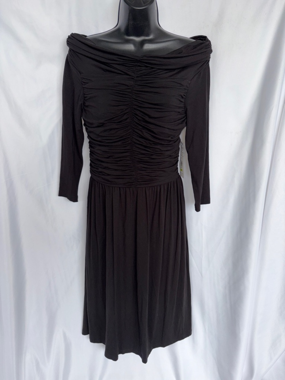 NUE by Shani black dress, 15” PTP, 39” L